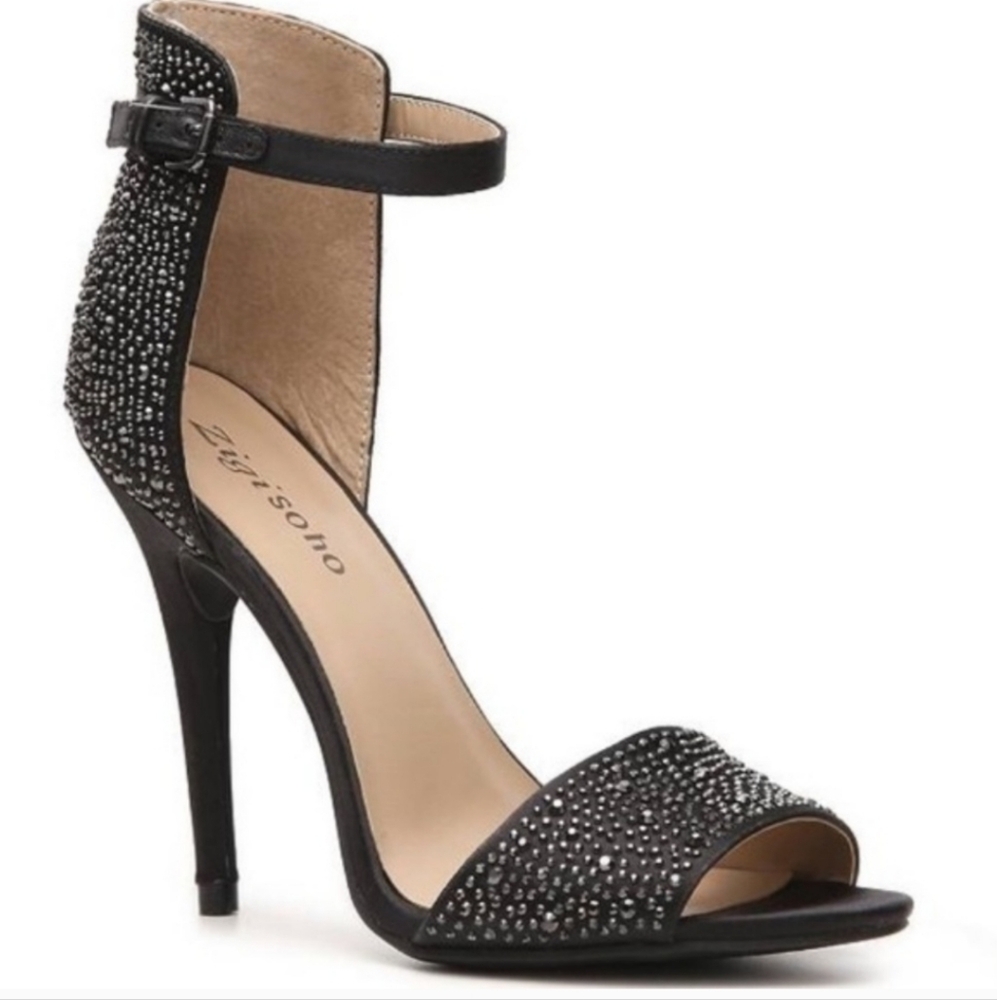 Zigi Soho Tariff Size 6.5 Black Studded Women's Heels